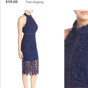 Gemma Halter Lace Sheath Dress